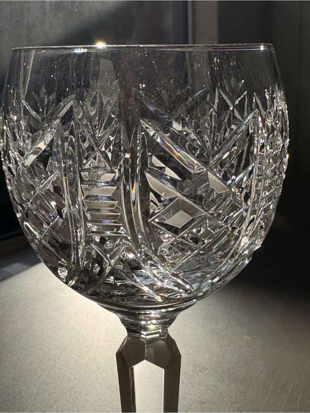 Just me…Waterford Clare Crystal wine Goblet 6⅞” Irish Crystal Vintage Signed
